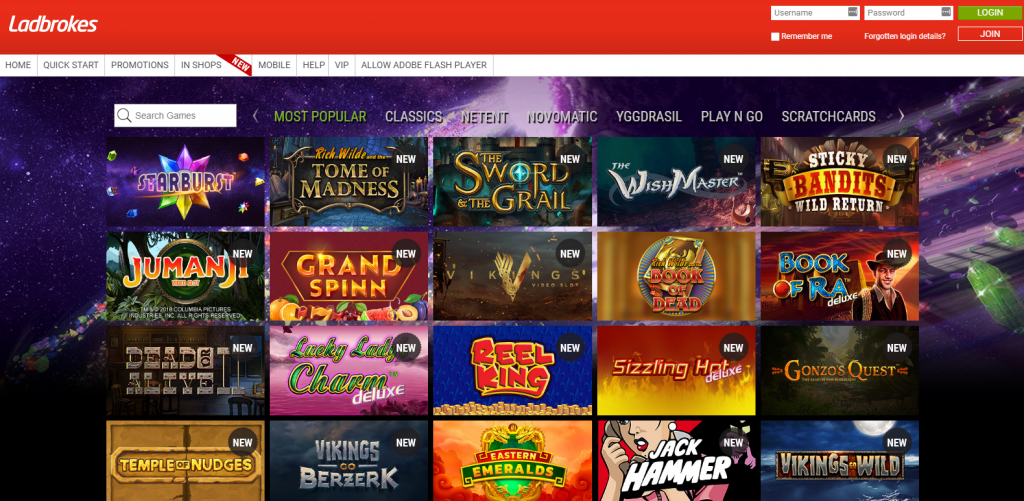 ladbrokes casino free spin