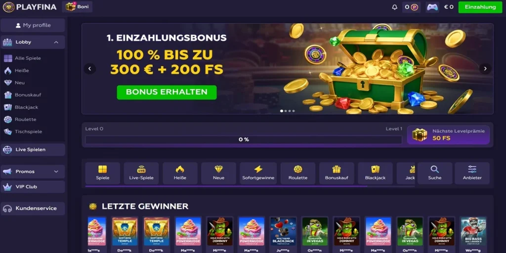 Playfina Casino Test