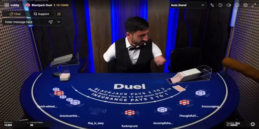 duel blackjack live