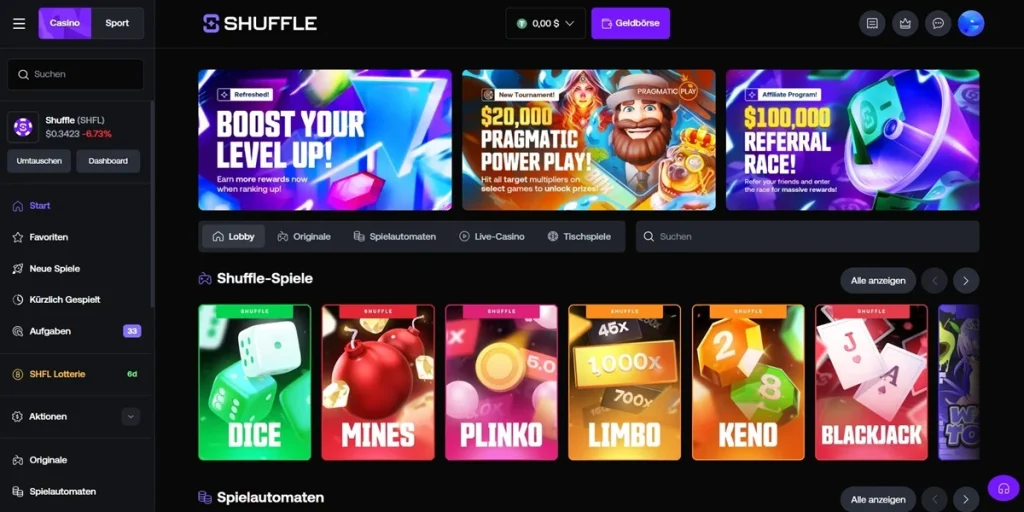 shuffle casino