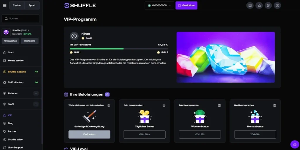 shuffle vip
