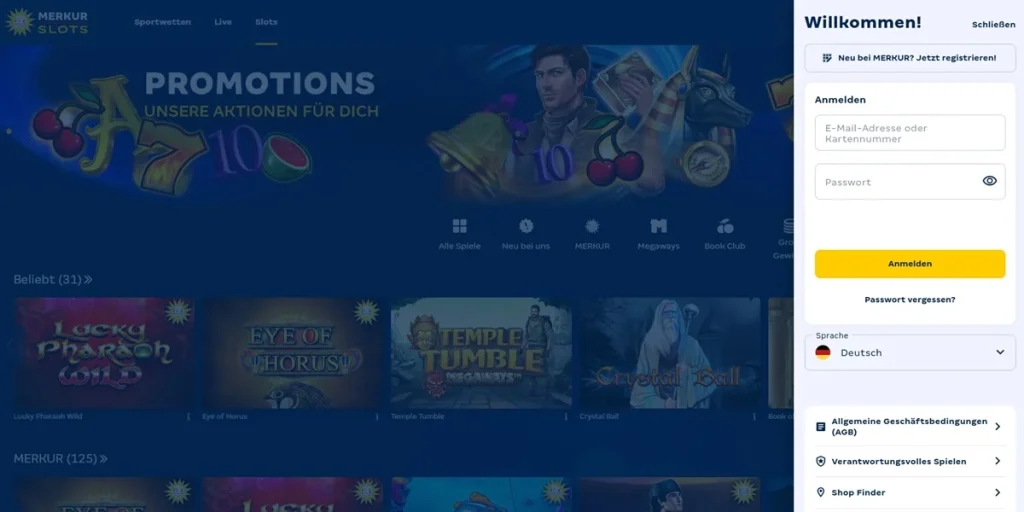 merkur casino online login