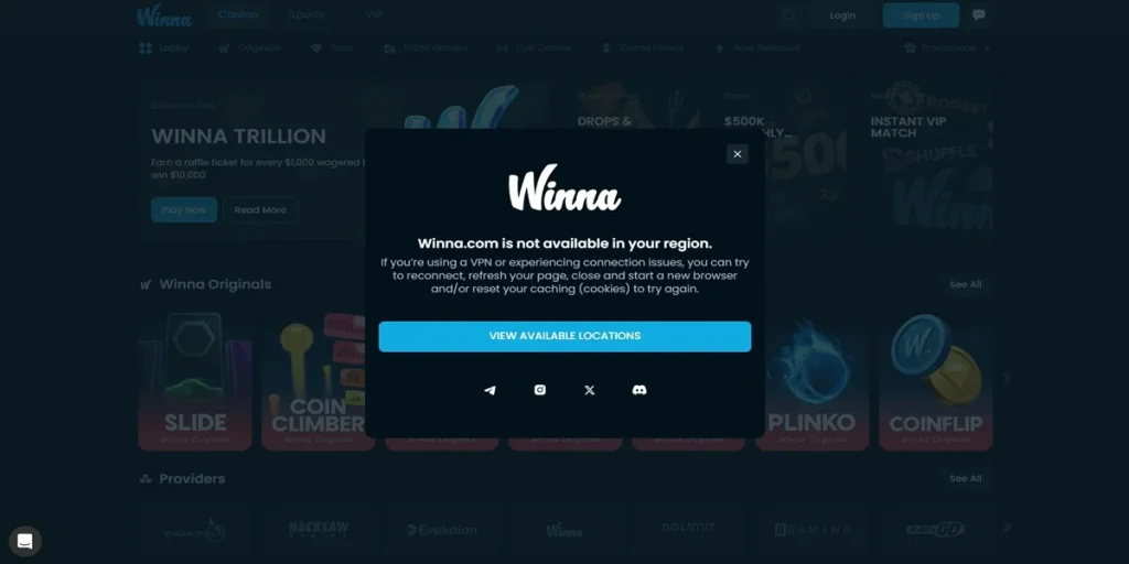 Winna Casino Login