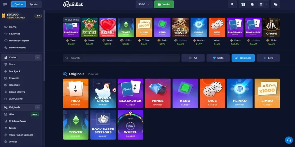 Rainbet Mobile Casino