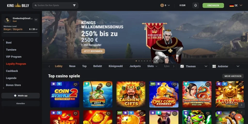 King Billy Casino Testbericht