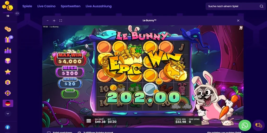 Win bei Le Bunny