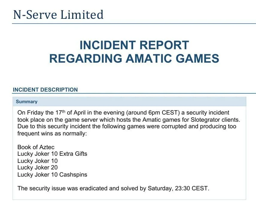 Amatic rückt mit der Sprache raus – Das offizielle Geständnis