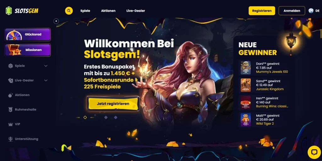 SlotsGem Casino Erfahrungen