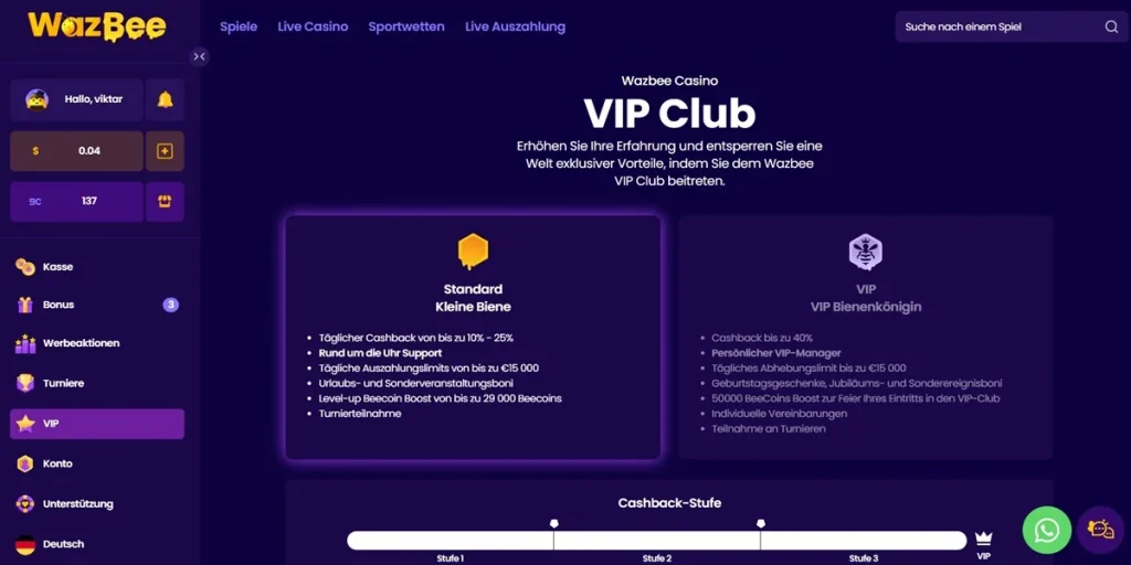 Wazbee Vip Club
