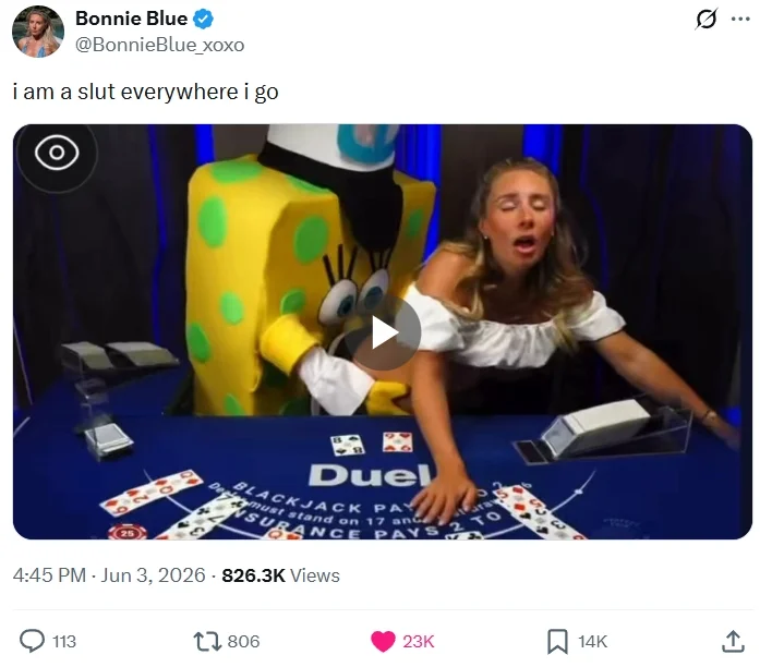 duel blackjack live bonnie blue