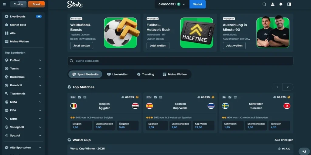 Stake WM Bonus ohne Deutschland Limits
