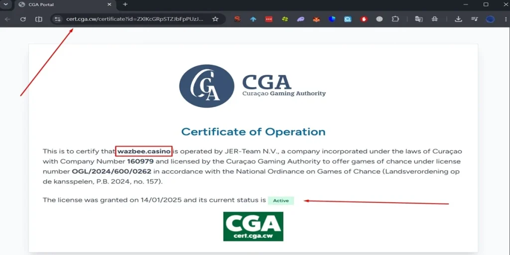 Gluecksspielbehoerde Zertifikat Lizenz Validierung Register