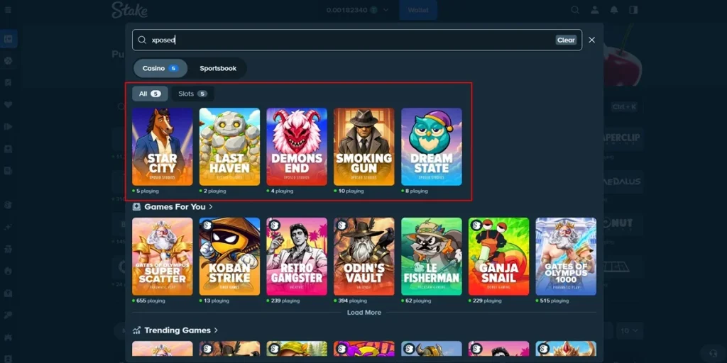 Die fünf exklusiven Slots von Xposed Studios auf der Casino-Plattform Stake